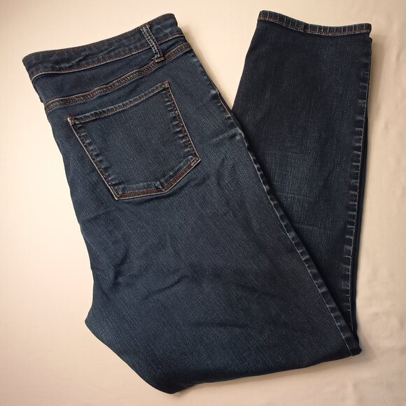 Talbots Flawless Jeans Size 16 Slim Ankle High Rise Dark Wash - Picture 1 of 9